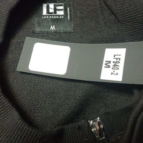 LF Sweatshirt  Black Cropped Oversize One Sleeve - Picture 8 of 9